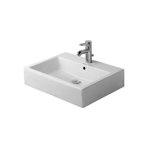 Duravit Vero 600mm Countertop Basin 600mm with 1 Tap Hole White product image - Image 1