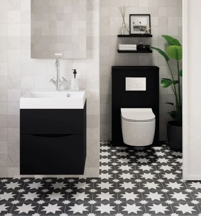 Crosswater Glide Ii 2 Drawer Basin Unit 500 Matt Black detail view - Image 4