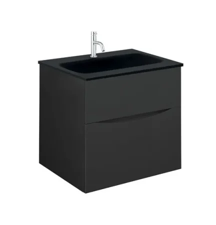 Crosswater Glide Ii 2 Drawer Basin Unit 500 Matt Black detail view - Image 7