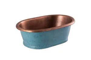 Bc Designs Copper Basin With Patinata Blue Outer Copper/patinata