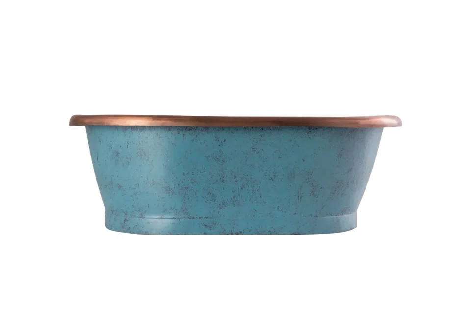 Bc Designs Copper Basin With Patinata Blue Outer Copper/patinata detail view - Image 2