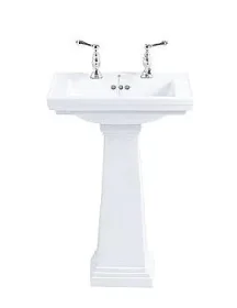 Imperial Astoria Deco Small Basin 3t 520 White detail view - Image 2