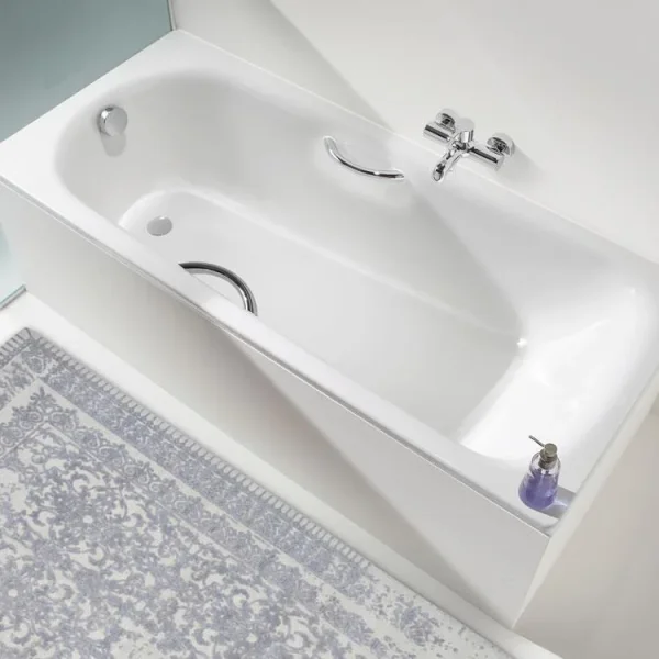 Kaldewei Saniform Plus 1700 X 700mm Bath - White - No Tap Hole (excl. Feet) detail view - Image 4