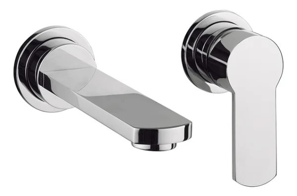 Crosswater Wisp Basin 2 Hole Set Wall Mounted Chrome
