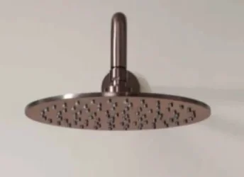 Just Taps Vos Round Shower Head 250mm Brushed Bronze product image - Image 1