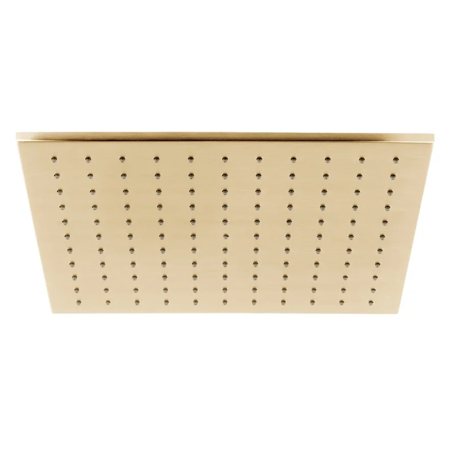 Vado Individual Single Function Easy Clean Square Shower Head 300mm Brushed Gold product image - Image 1