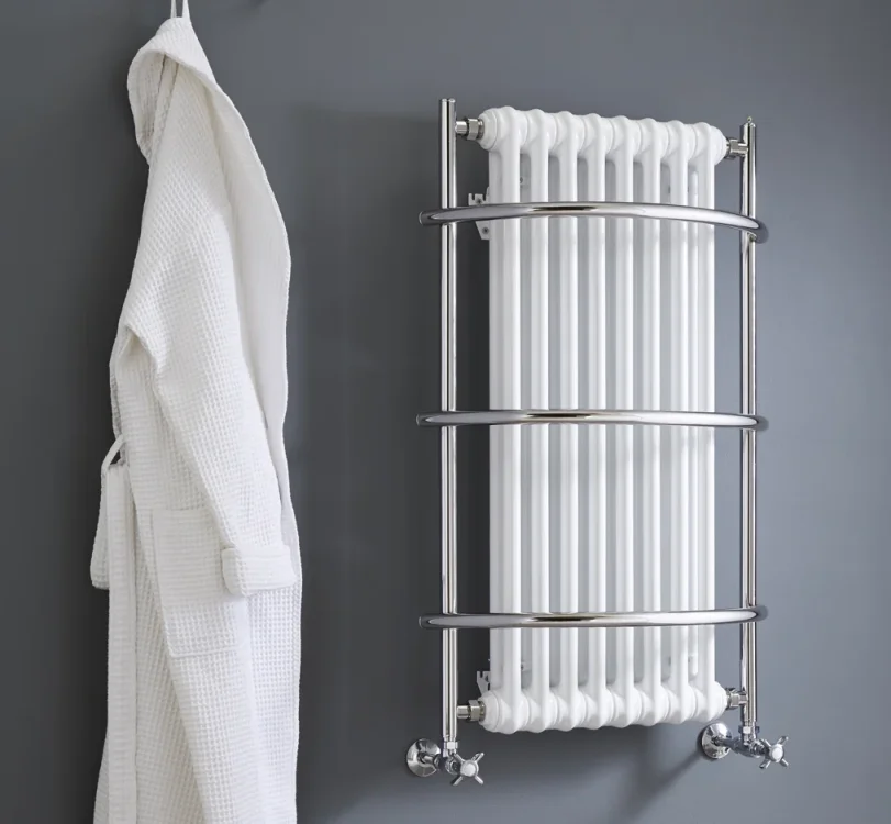 Vogue Nexus Grand IV Towel Radiator Dual Energy - Chrome 900X590 detail view - Image 4