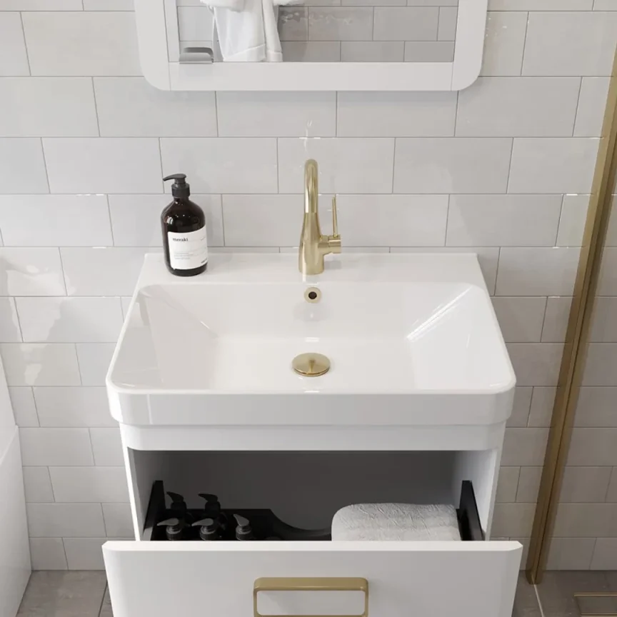 Saneux Hyde 60x46cm Washbasin 1th detail view - Image 3