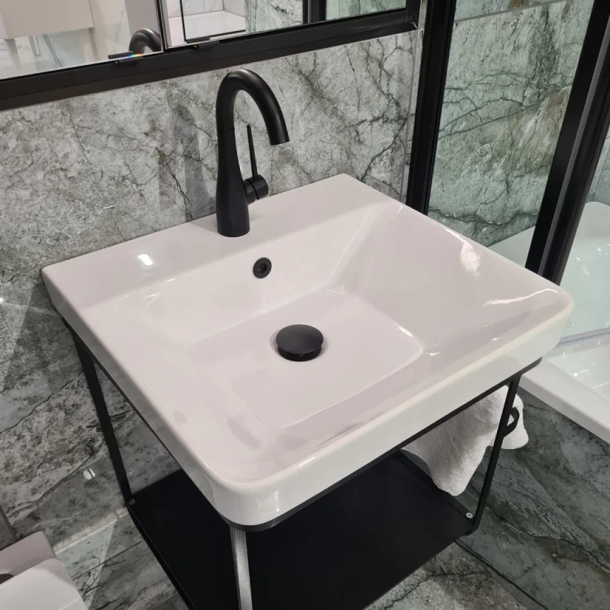 Saneux Hyde 60x46cm Washbasin 1th detail view - Image 5