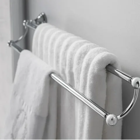 Crosswater Belgravia Double Towel Rail 60cm Chrome detail view - Image 3
