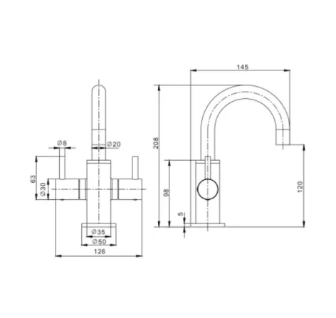 Crosswater Mpro Basin Mini Monobloc No Waste Deck Mounted Chrome detail view - Image 3