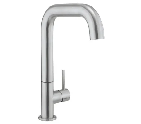 Crosswater Tube Side Lever Kitchen Mixer Stainless Steel