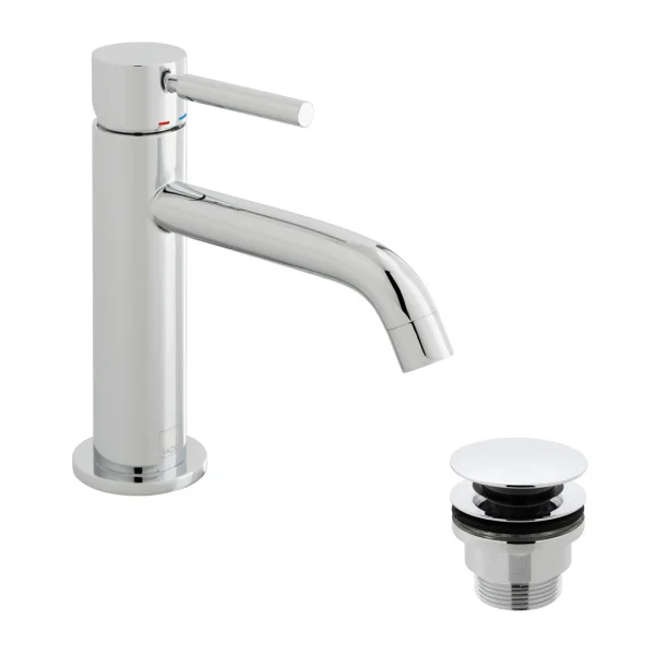 Vado Origins Slimline Single Lever Mono Basin Mixer With Universal Waste Chrome