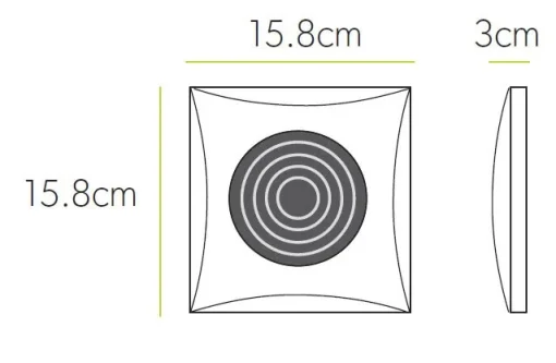 Hib Hush T Fan, White 15.8 X D3 technical drawing - Image 2