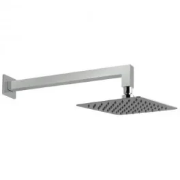 Vado Aquablade 200mm (8") Square Easy Clean Slimline Shower Head With Arm Chrome detail view - Image 3