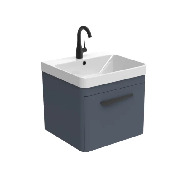 Saneux Hyde 50cm 1 Drawer Wall Mounted Unit - Matte Fiord