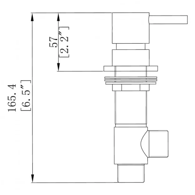 Crosswater Kai Lever Panel Valves (pair) Deck Mounted Chrome technical drawing - Image 3