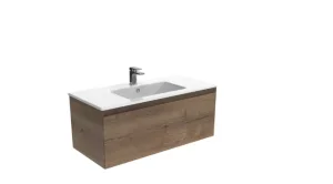 Saneux Uni 100cm 1 Drawer Wall Mounted Unit - English Oak