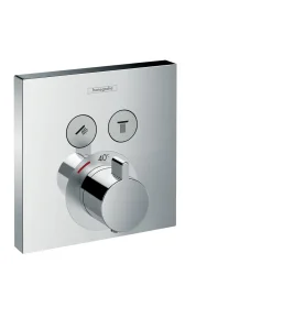 Hansgrohe ShowerSelect Thermostatic Shower Mixer Valve for concealed installation for 2 outlets Chrome