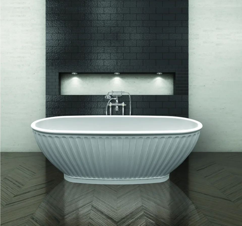 Bc Designs Casini Bath 1680 X 750 (no Waste) Polished White detail view - Image 4