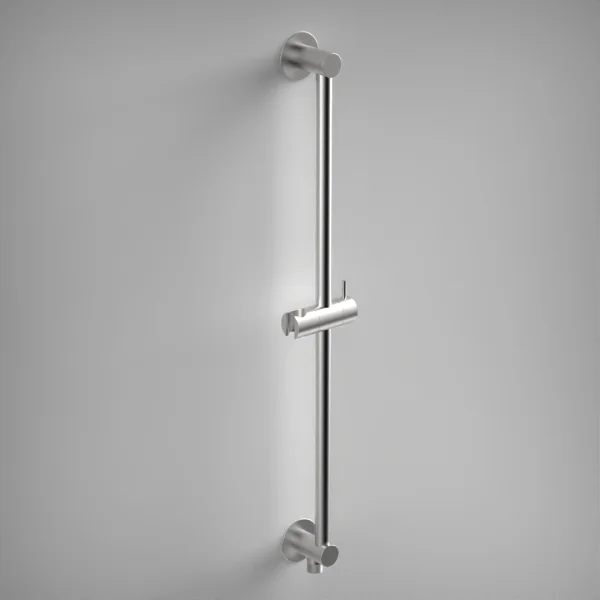 Ava Integrated Round Slide Rail Bar Only - Brushed Stainless Steel