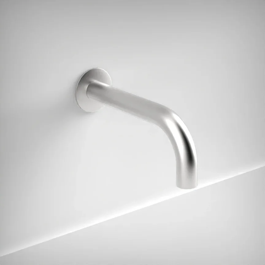 Ava Trend 184mm Wall Mounted Spout Only - Brushed Stainless Steel product image - Image 1