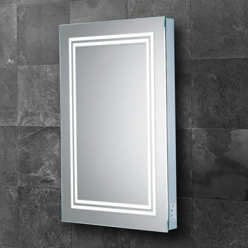 Hib Boundary 50 Mirror With Chargng Socket H70 X W50 X D5.6cm product image - Image 1