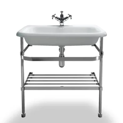 Burlington 75 X 47 X 17 Roll Top Basin With Overflow
