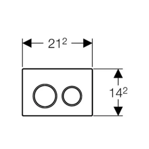 Geberit Omega20 Round Flush Plate For Dual Flush - Gloss Chrome With Matt Chrome Detail detail view - Image 4