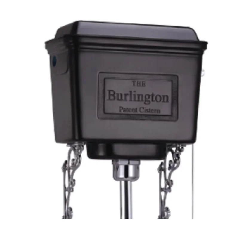 Burlington Black Aluminium High Level Cistern Including Cistern Fittings product image - Image 1