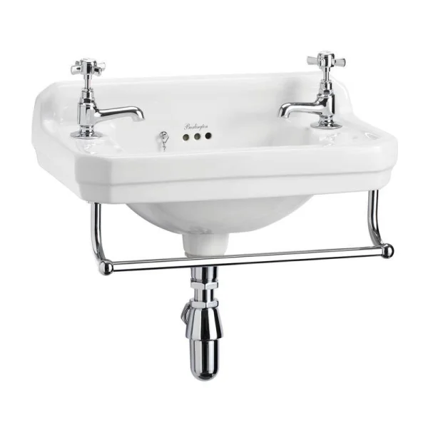 Burlington Towel Rail For 510 Square Basin Chrome