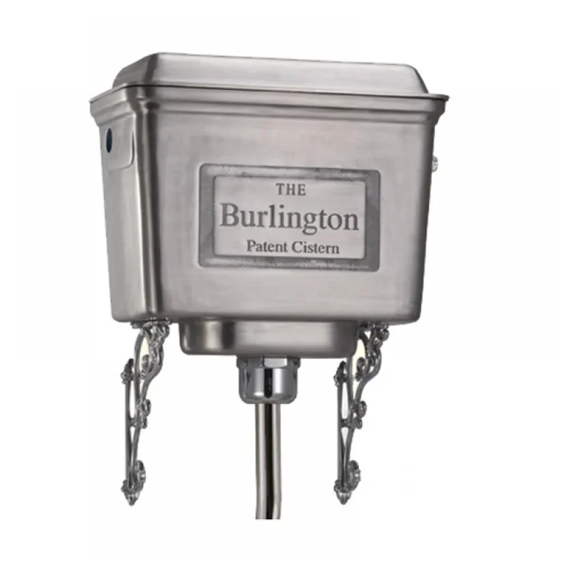Burlington Brushed Aluminium High Level Cistern Including Cistern Fittings product image - Image 1