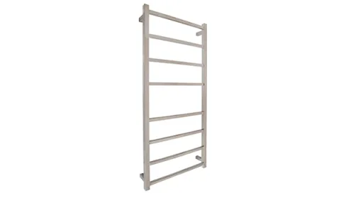 Vogue Ideal Towel Radiator Heating Only - Polished Stainless Steel 1200X500 detail view - Image 2