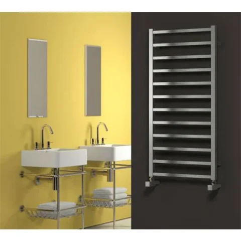 Reina Arden 500 X 1000 Polished Stainless Steel Towel Rad detail view - Image 3