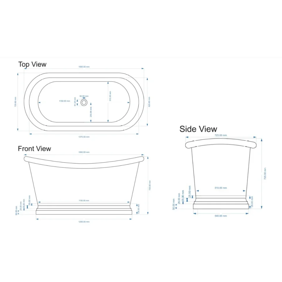 Bc Designs 1500 Copper Bath Nickel Inner Copper/nickel detail view - Image 3