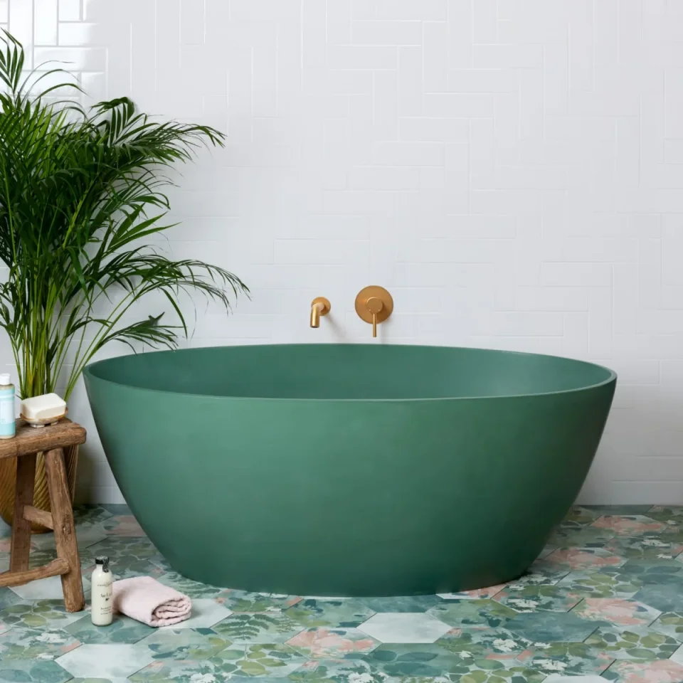Bc Designs Esseta Bath 1510 X 760 (no Waste) Khaki Green detail view - Image 2