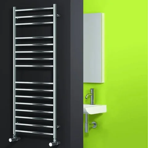 Reina Luna 350 X 1500 Flat Stainless Steel Towel Rail detail view - Image 4