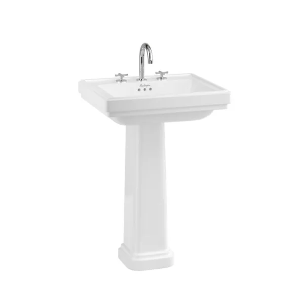 Burlington Riviera 58cm Square Basin 3th White