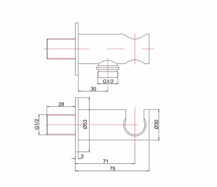 Crosswater ***wisp Package 4 - Shower Kit*** technical drawing - Image 5