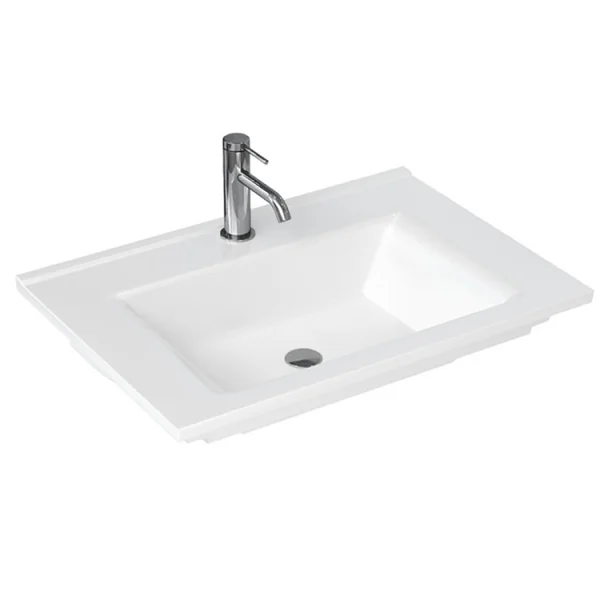 Britton Shoreditch Note 550mm Basin 1 Tap Hole Gloss White