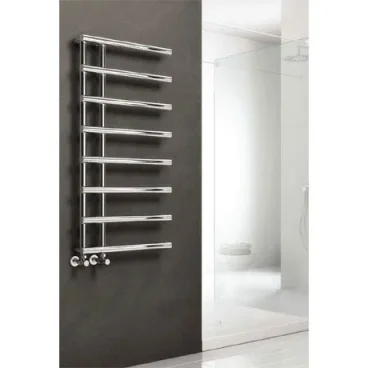 Reina Matera Designer Radiator - 1412 X 500 Chrome detail view - Image 2