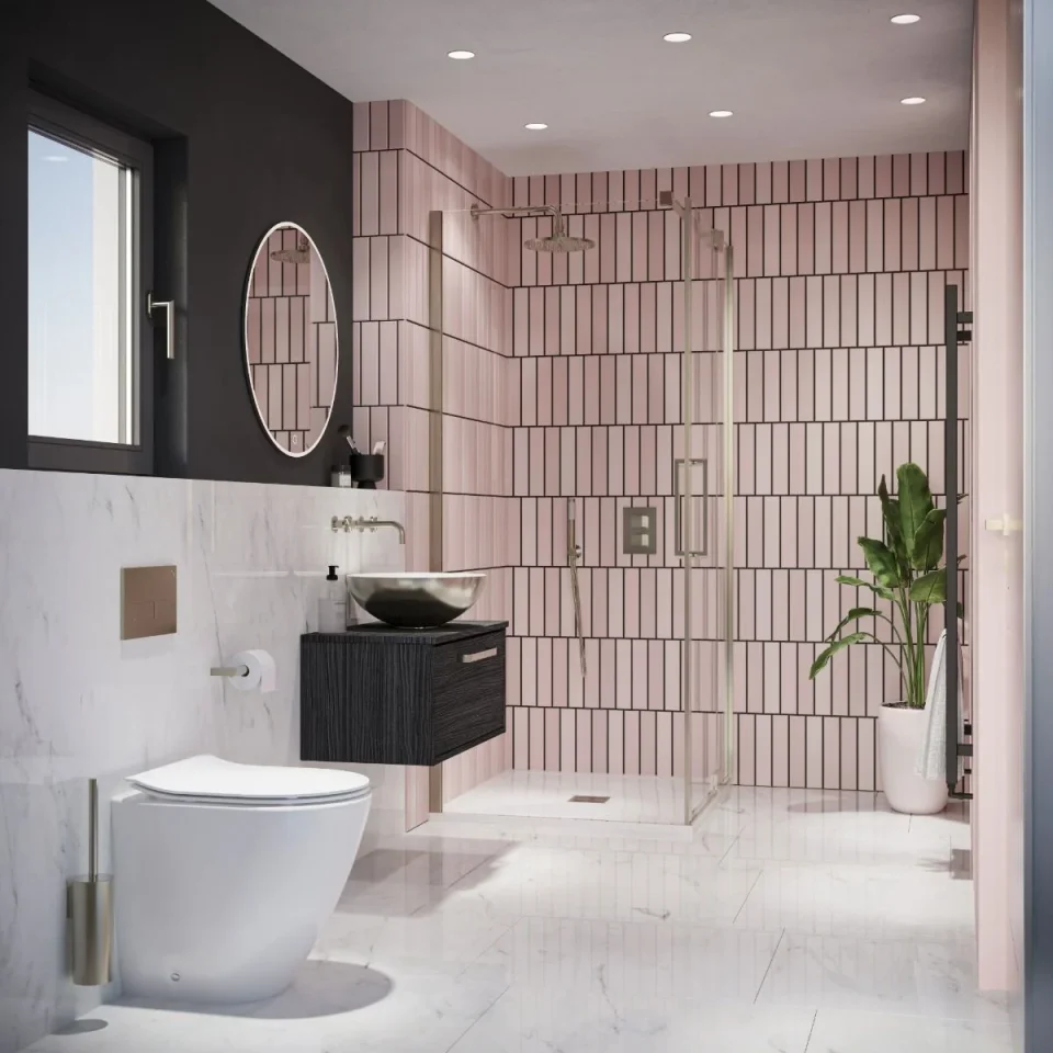 Crosswater MPRO Wall Mounted Toilet Brush Set Brushed Stainless Steel Effect detail view - Image 3