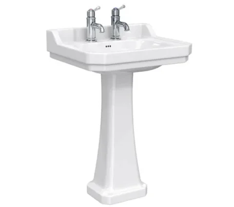 Burlington Edwardian 610 2TH Basin and Standard Pedestal product image - Image 1