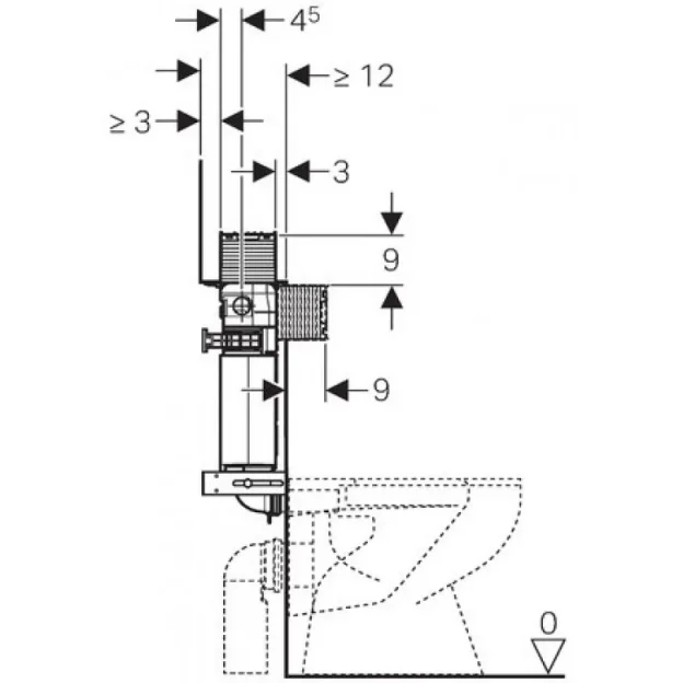 Geberit Omega Concealed Cistern 120mm (excl. Flush Plate) detail view - Image 2