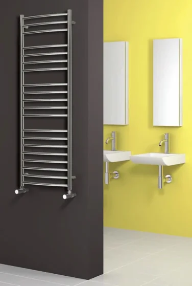 Reina Eos 600 X 1200 Curved Stainless Steel Towel Rail detail view - Image 3