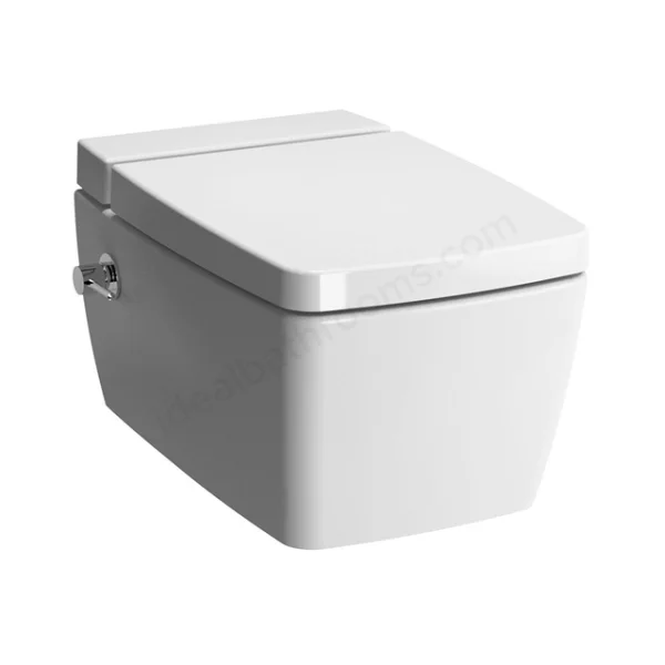 Vitra M-line Aquacare Rimless Wall Hung Pan (thermo Cart, L/h Valve) - White