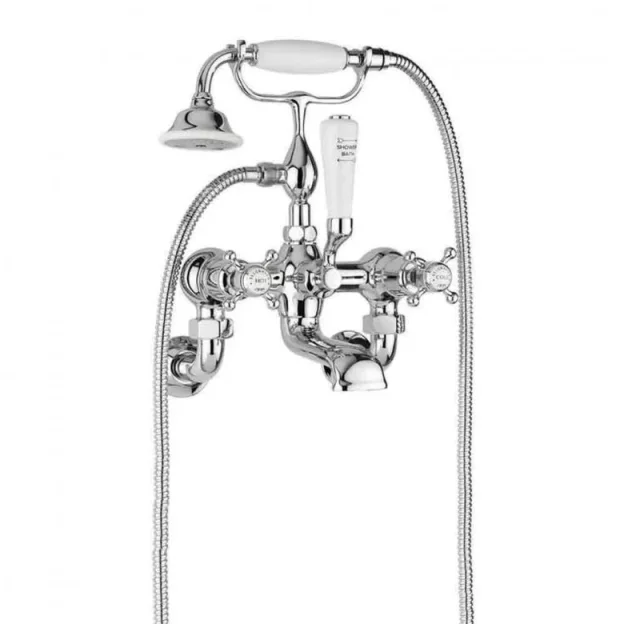 Crosswater Belgravia Wall Unions Chrome detail view - Image 3