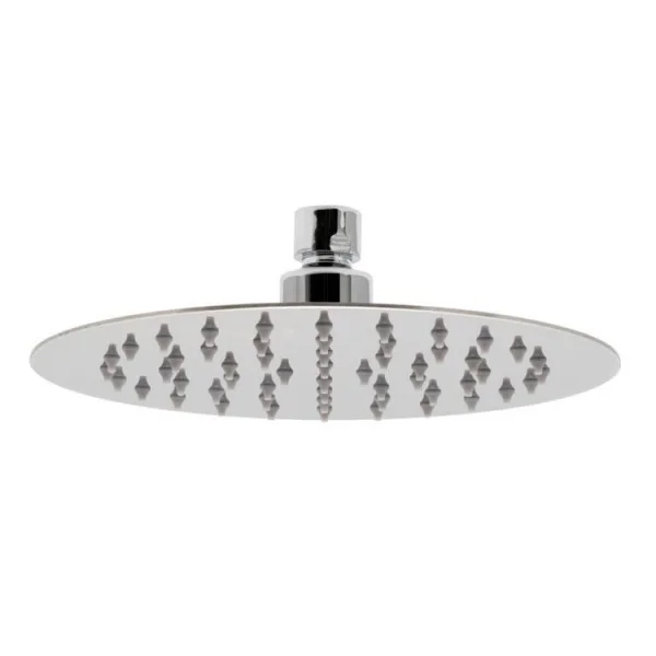 Vado Aquablade 200mm (8") Round Easy Clean Slimline Shower Head With Arm Chrome