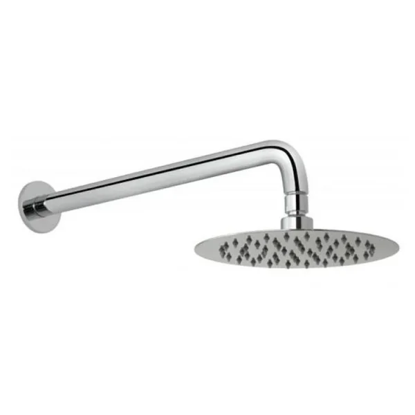 Vado Aquablade 200mm (8") Round Easy Clean Slimline Shower Head With Arm Chrome detail view - Image 5