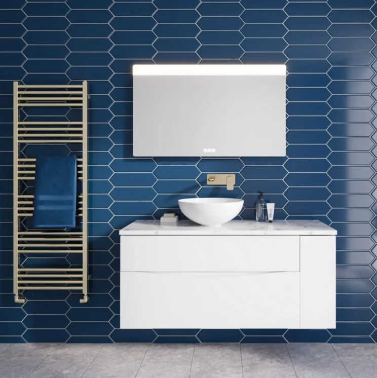 Crosswater Glide Ii Tower Unit White Gloss detail view - Image 2